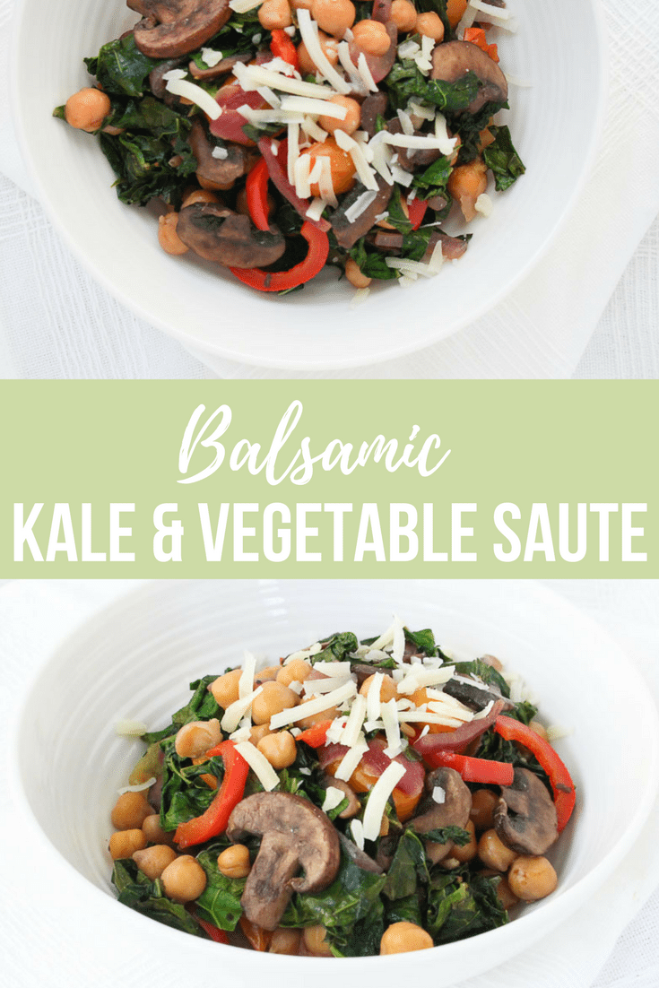 Balsamic Kale and Vegetable Saute via RDelicious Kitchen @RD_Kitchen