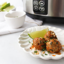 thai meatballs made in the slow cooker