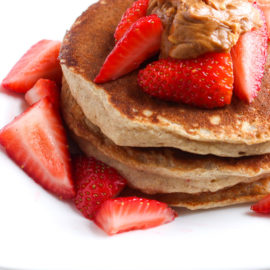 kodiak pancakes with strawberries