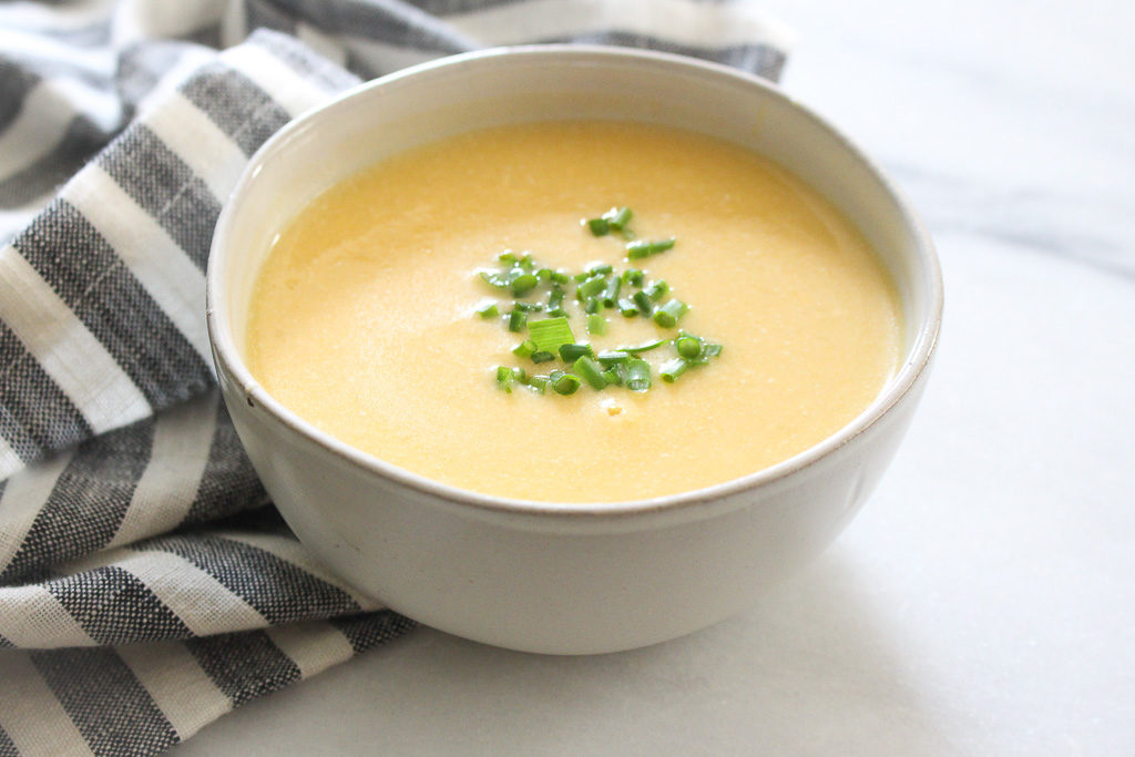 Butternut Squash Apple Cheddar Soup via Chef Julie Harrington, RD @ChefJulie_RD